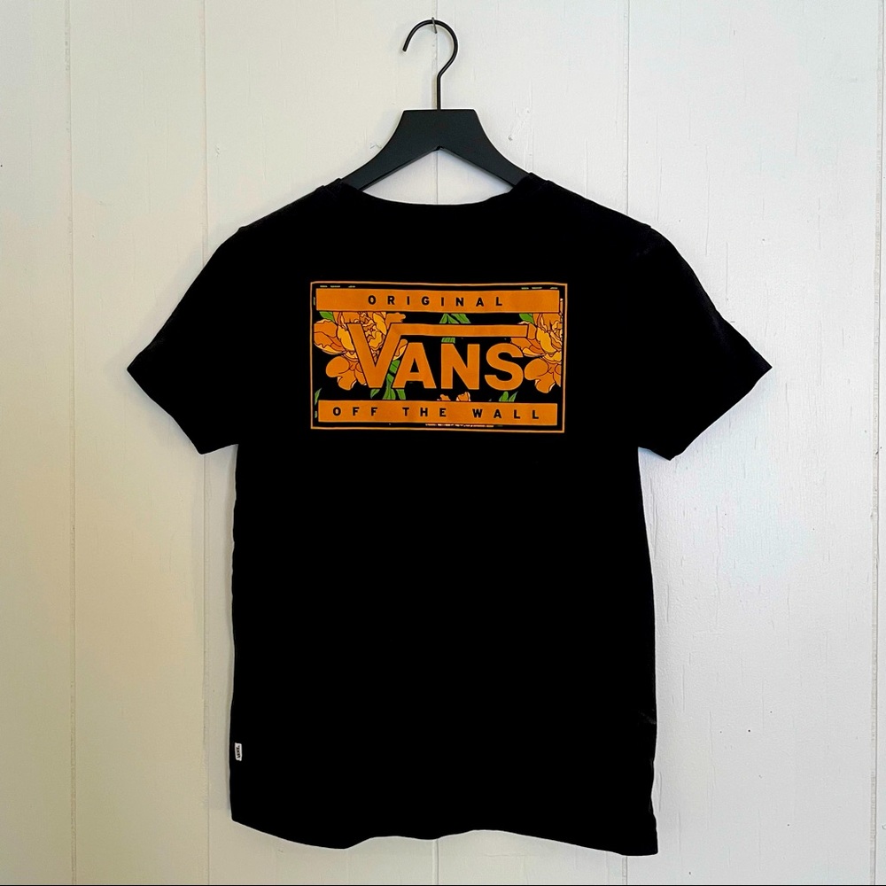 Vans Off the Wall Summer Orange Floral Short Sleeve Shirt